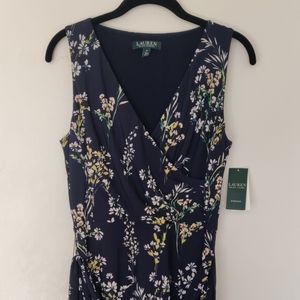 LAUREN RALPH LAUREN Carana Faux Wrap Midi Dress